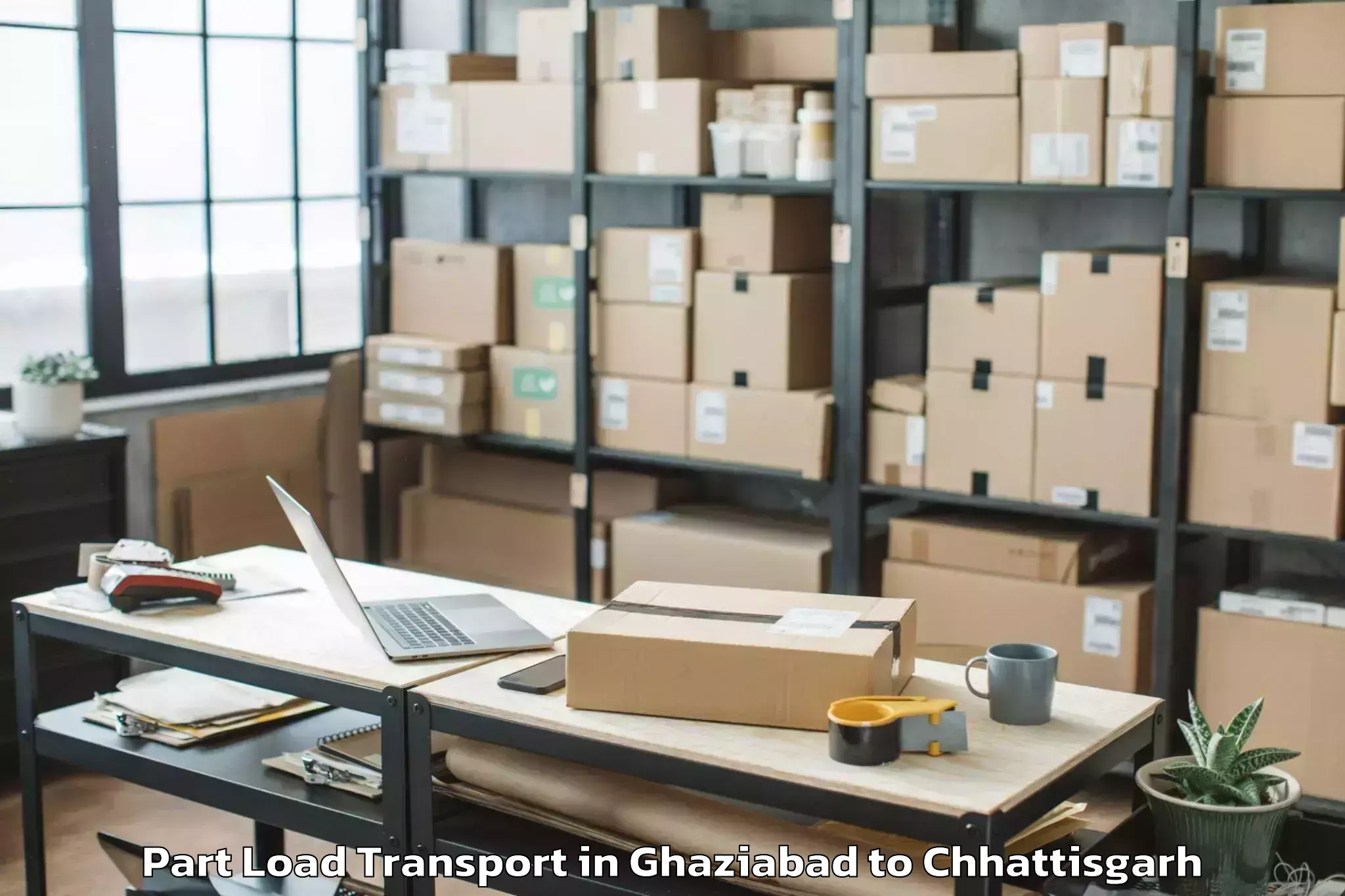 Reliable Ghaziabad to Isbm University Gariyaband Part Load Transport